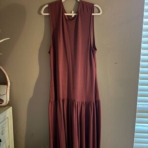 Daily Practice by Anthropologie Sleeveless Burgundy Dress